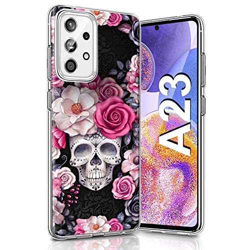 sqgylgl Kompatibel Mit Samsung Galaxy A23 Hülle Silikon Dünn Klar Case Slim Transparent TPU Flexible Cover Silikoncase Galaxy A23 5G Handyhülle Leopard Schutzhülle für Samsung A23 4G / 5G (Lila) von sqgylgl