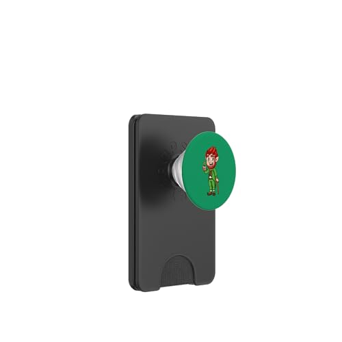 Irischer St. Patricks Day Kobold, der seinen Hut abnimmt, lustig PopSockets PopWallet für MagSafe von st patricks day collection