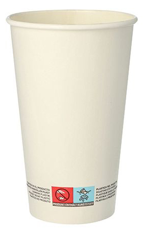 PAPSTAR Papp-Trinkbecher , pure, , 0,4 l, weiß von starpak