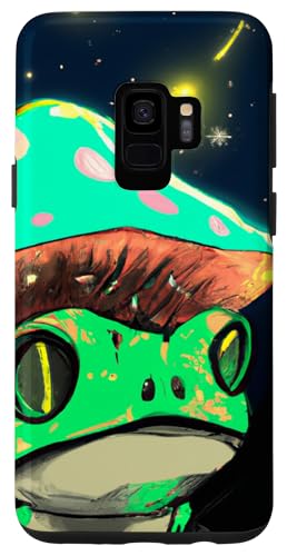 Hülle für Galaxy S9 Niedlicher Sternenhimmel japanischer Anime Frosch mit Pilzhut Kunst #16 von starry frogs co.