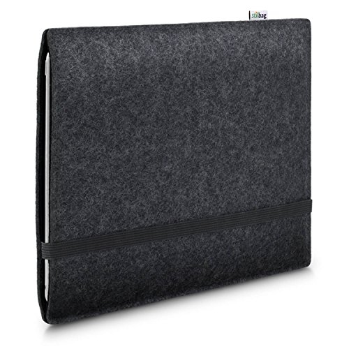 Stilbag Filzhülle für Samsung Galaxy Tab S5e | Etui Tasche aus Merino Wollfilz | Kollekion Finn - Farbe: anthrazit/schwarz | Tablet Schutzhülle Made in Germany von stilbag