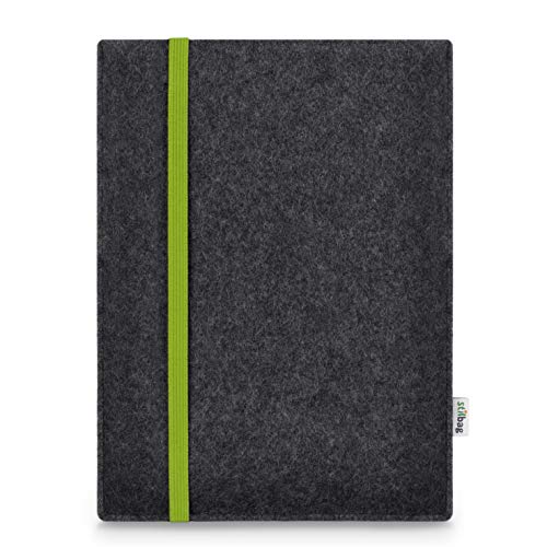 Stilbag Tablet Filz-Tasche Leon für Apple iPad Air (2022) | Etui Case aus Merino Wollfilz | Farbe: grün-anthrazit | Schutz-Hülle Made in Germany von stilbag
