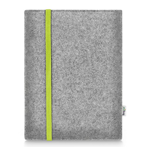 Stilbag Tablethülle Leon für Apple iPad Air 11-inch (M2) | Farbe: hellgrau/Lime | Tablet-Tasche aus Filz | Tablet Schutzhülle | Tablet Made in Germany von stilbag