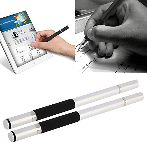 subtel 2in1 Touchpen: 2X Kapazitiver Eingabestift + Kugelschreiber - Touch Display Bedienstift/Touchstift für Smartphone, eReader Tablet & Co. - Ersatzstift, Stylus Pen für Touchscreen Stift von subtel