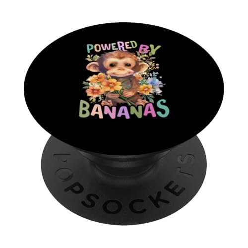 Baby Affe mit Blumen Affen und Schimpansen powered bananas PopSockets Klebender PopGrip von süßer farbenfrohe Affenliebhaber Outfits