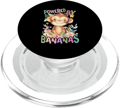 Baby Affe mit Blumen Affen und Schimpansen powered bananas PopSockets PopGrip für MagSafe von süßer farbenfrohe Affenliebhaber Outfits