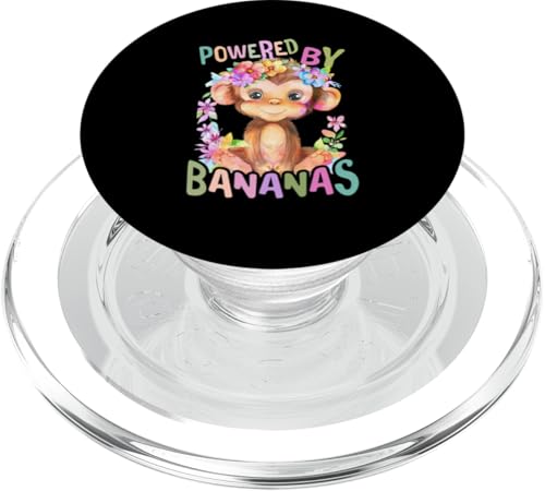 Baby Affe mit Blumen Affen und Schimpansen powered bananas PopSockets PopGrip für MagSafe von süßer farbenfrohe Affenliebhaber Outfits