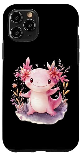 Baby Axolotl mit Blumen süße Salamander Mädchen Tochter Sohn Hülle für iPhone 11 Pro von süßer farbenfrohe Axolotl Liebhaber Outfits