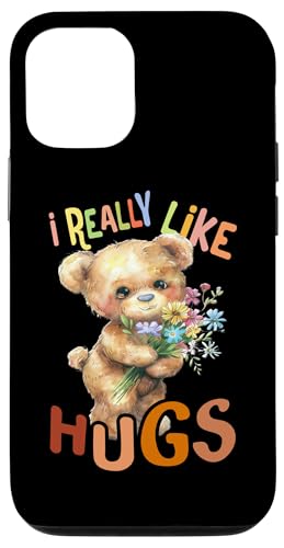 Bär mit Blumen süßer Kuschelbär like Hugs Umarmung Mädchen Hülle für iPhone 12/12 Pro von süßer farbenfrohe Bärliebhaber Outfits