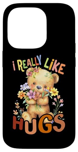 Bär mit Blumen süßer Kuschelbär like Hugs Umarmung Mädchen Hülle für iPhone 14 Pro von süßer farbenfrohe Bärliebhaber Outfits