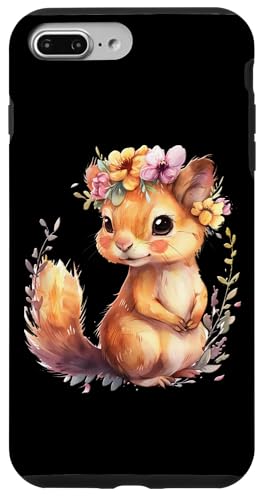 Baby Eichhörnchen mit Blumen süße Hasen Mädchen Tochter Hülle für iPhone 7 Plus/8 Plus von süßer farbenfrohe Eichhörnchen Liebhaber Outfits