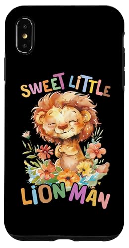 Baby Löwe mit Blumen süße Löwen sweet little lionman jungen Hülle für iPhone XS Max von süßer farbenfrohe Löwen Liebhaber Outfits