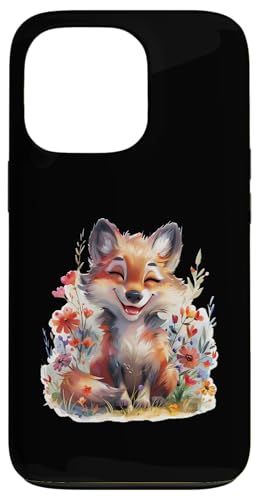 Baby Wolf mit Blumen süße Wölfe Mädchen Tochter Sohn Hülle für iPhone 13 Pro von süßer farbenfrohe Wolf Liebhaber Outfits