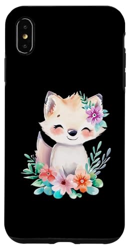 Baby Wolf mit Blumen süße Wölfe Mädchen Tochter Sohn Hülle für iPhone XS Max von süßer farbenfrohe Wolf Liebhaber Outfits