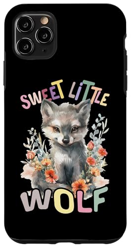 Sweet little Wolf mit Blumen süße Wölfe Mädchen Tochter Sohn Hülle für iPhone 11 Pro Max von süßer farbenfrohe Wolf Liebhaber Outfits