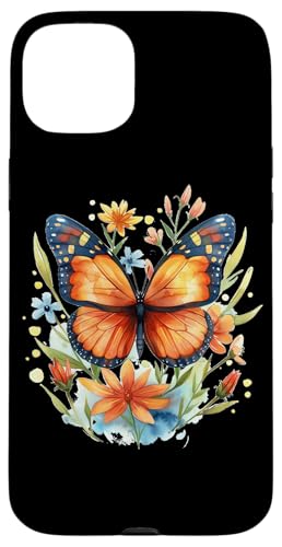 Schmetterling mit Blumen süße Schmetterlinge Mädchen Tochter Hülle für iPhone 15 Plus von süßes farbenfrohe Frosch Liebhaber Outfits