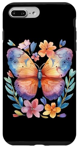 Schmetterling mit Blumen süße Schmetterlinge Mädchen Tochter Hülle für iPhone 7 Plus/8 Plus von süßes farbenfrohe Frosch Liebhaber Outfits