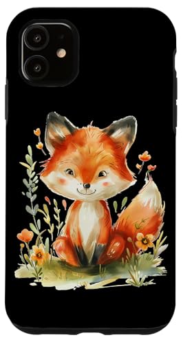 Fuchs mit Blumen süße Füchse Mädchen Tochter Hülle für iPhone 11 von süßes farbenfrohe Fuchs Liebhaber Outfits