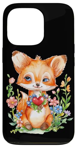 Fuchs mit Blumen süße Füchse Mädchen Tochter Hülle für iPhone 13 Pro von süßes farbenfrohe Fuchs Liebhaber Outfits