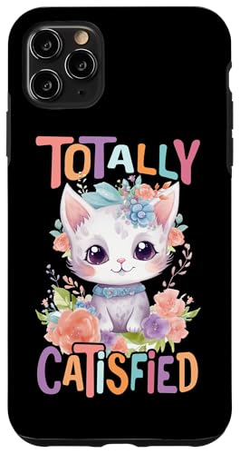 Catisfied Baby Katze mit Blumen süße Katzen Kätzchen Tochter Hülle für iPhone 11 Pro Max von süßes farbenfrohe Katzen Liebhaber Outfits