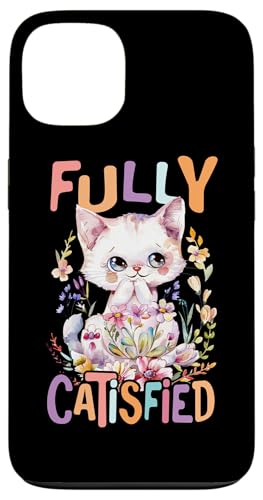 Catisfied Baby Katze mit Blumen süße Katzen Kätzchen Tochter Hülle für iPhone 13 von süßes farbenfrohe Katzen Liebhaber Outfits