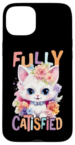 Catisfied Baby Katze mit Blumen süße Katzen Kätzchen Tochter Hülle für iPhone 15 Plus von süßes farbenfrohe Katzen Liebhaber Outfits