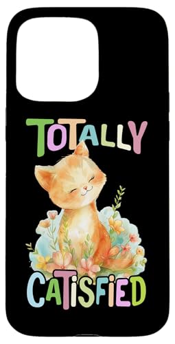 Catisfied Baby Katze mit Blumen süße Katzen Kätzchen Tochter Hülle für iPhone 15 Pro Max von süßes farbenfrohe Katzen Liebhaber Outfits