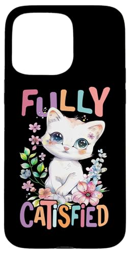 Catisfied Baby Katze mit Blumen süße Katzen Kätzchen Tochter Hülle für iPhone 15 Pro Max von süßes farbenfrohe Katzen Liebhaber Outfits