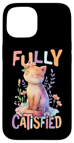 Catisfied Baby Katze mit Blumen süße Katzen Kätzchen Tochter Hülle für iPhone 15 von süßes farbenfrohe Katzen Liebhaber Outfits