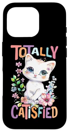 Catisfied Baby Katze mit Blumen süße Katzen Kätzchen Tochter Hülle für iPhone 16 Pro von süßes farbenfrohe Katzen Liebhaber Outfits