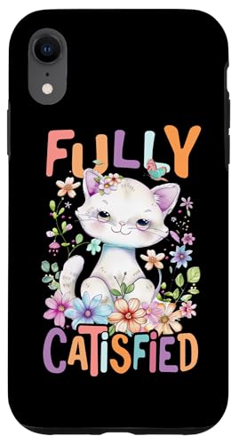 Catisfied Baby Katze mit Blumen süße Katzen Kätzchen Tochter Hülle für iPhone XR von süßes farbenfrohe Katzen Liebhaber Outfits