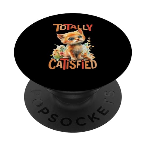 Catisfied Baby Katze mit Blumen süße Katzen Kätzchen Tochter PopSockets Klebender PopGrip von süßes farbenfrohe Katzen Liebhaber Outfits