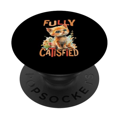 Catisfied Baby Katze mit Blumen süße Katzen Kätzchen Tochter PopSockets Klebender PopGrip von süßes farbenfrohe Katzen Liebhaber Outfits