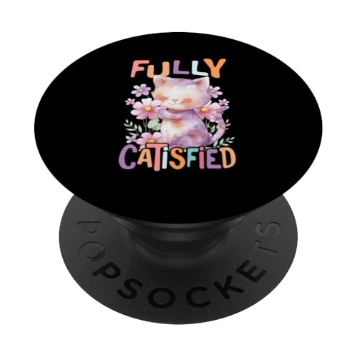 Catisfied Baby Katze mit Blumen süße Katzen Kätzchen Tochter PopSockets Klebender PopGrip von süßes farbenfrohe Katzen Liebhaber Outfits