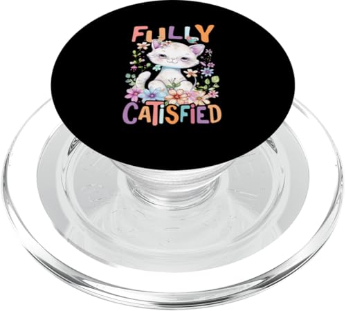 Catisfied Baby Katze mit Blumen süße Katzen Kätzchen Tochter PopSockets PopGrip für MagSafe von süßes farbenfrohe Katzen Liebhaber Outfits