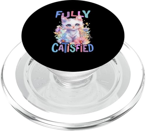 Catisfied Baby Katze mit Blumen süße Katzen Kätzchen Tochter PopSockets PopGrip für MagSafe von süßes farbenfrohe Katzen Liebhaber Outfits