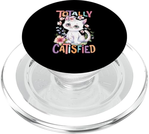 Catisfied Baby Katze mit Blumen süße Katzen Kätzchen Tochter PopSockets PopGrip für MagSafe von süßes farbenfrohe Katzen Liebhaber Outfits