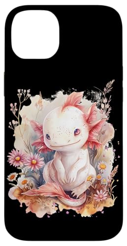 Axolotl mit Blumen süße Axolotls Fisch Tochter Hülle für iPhone 14 Plus von süßes farbenfrohes Axolotl Liebhaber Outfits