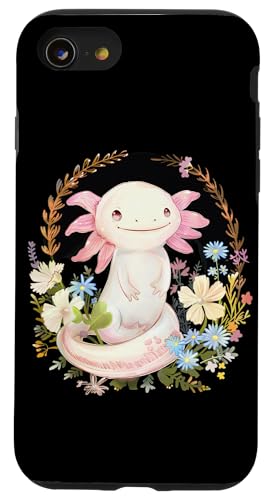 Axolotl mit Blumen süße Axolotls Fisch Tochter Hülle für iPhone SE (2020) / 7 / 8 von süßes farbenfrohes Axolotl Liebhaber Outfits