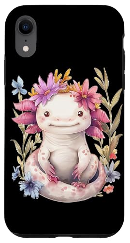 Axolotl mit Blumen süße Axolotls Fisch Tochter Hülle für iPhone XR von süßes farbenfrohes Axolotl Liebhaber Outfits