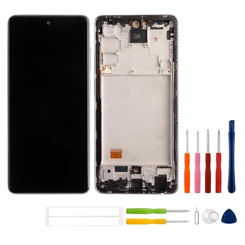 swark 6.7 Zoll TFT Display Kompatibel mit Galaxy A72 4G SM-A725F, SM-A725M (Schwarz mit Rahmen) (No Fingerprint) LCD Display Touchscreen Digitizer + Werkzeugsatz von swark