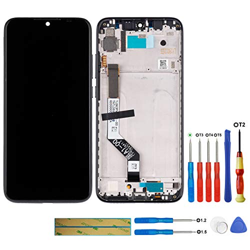 swark [mit Rahmen] Neue LCD-Touchscreen-Digitizer-Baugruppe für Xiaomi Redmi Note 7 Touchscreen Bildschirm Digitizer Assembly Glas mit aktualisiertem Reparaturwerkzeugsatz-Schwarz von swark