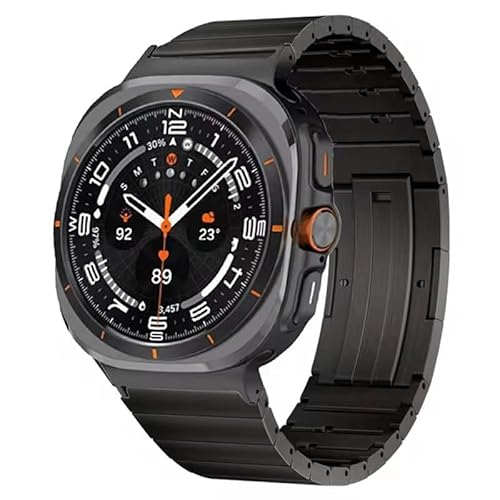 synsing Titan Armbänder ohne Werkzeug, kompatibel mit Galaxy Watch 7 Ultra 47 mm, No Gap Design, Titan Metallarmband-Armband Zubehör für Galaxy Watch 7 Ultra 47 mm,SCHWARZ von synsing