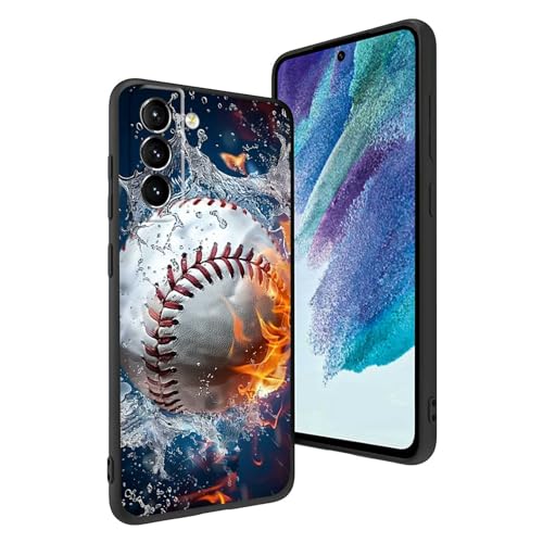Kompatibel mit Samsung Galaxy S22+ Plus, Baseball-Grafik-Design für Samsung Herren und Damen, schlanke, weiche Silikon-Schutzhülle für Samsung von taciengbo