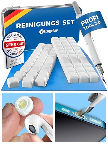 tagplus® Reinigungsknete Handy & Kopfhörer inkl. Profi Ladebuchse Reinigungs-Tool, Handy Reinigungsset für Airpods, Gadgets für Männer, ipad Zubehör, iphone Zubehör, Gadgets praktisch, Technik Gadgets von tagplus