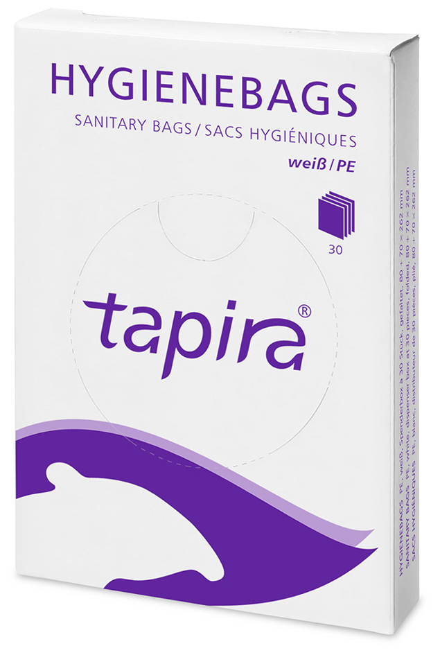 Tapira PE-Hygienebeutel für Spender, weiß von tapira