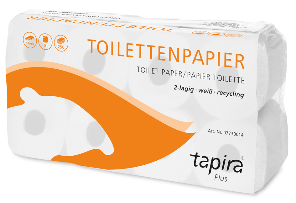 Tapira Toilettenpapier Plus, 2-lagig, weiß von tapira