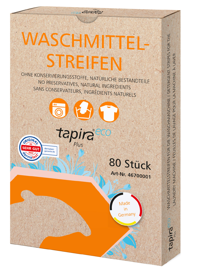 Tapira Waschmittelstreifen Plus eco, Kartonverpackung von tapira