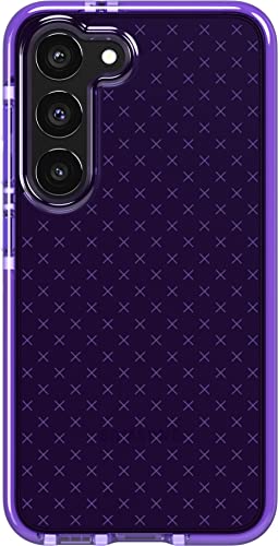 tech21 Evo Check für Samsung Galaxy S23 - Digi Purple 4.8 m Fallschutz Stoßfest Stoßfest und Kratzfest Handyhülle von tech21