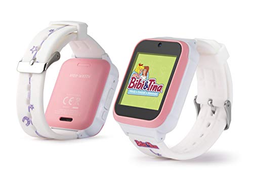 Bibi & Tina Kids-Watch - die Smartwatch für Kinder mit lustigen Spielen und tollen Funktionen! 4 Zifferblätter, Kamera, Foto, Video, Schritte, Alarm, Stopuhr, Timer, Filter u.v.m. von technaxx